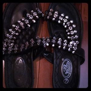 Black and silver shoes